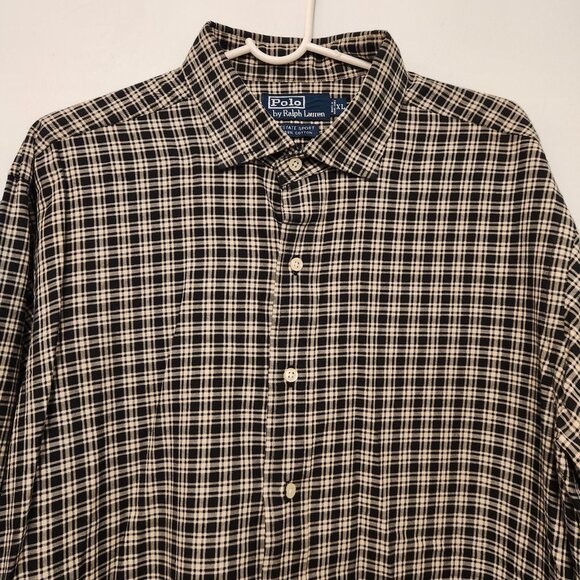 Polo Ralph Lauren Shirt Estate Sport Blue Checkered Button Up Mens XL EUC - Picture 2 of 10